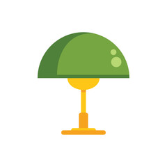 Poster - green desk lamp standing on a white background, perfect for minimalist design projects or home decor