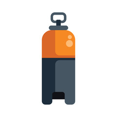 Poster - this vector illustration features an oxygen cylinder, essential gear for scuba diving and ensuring a