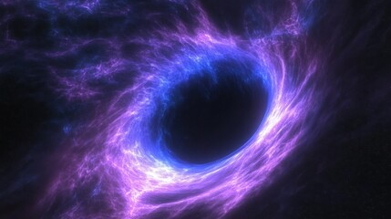 Wall Mural - Majestic Cosmic Black Hole Swirling in Deep Space
