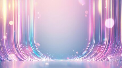 Poster - A vibrant backdrop filled with colorful light streaks and soft bokeh effects, perfect for creative projects and stunning presentations.