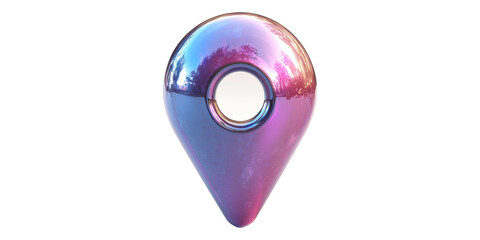 Poster - Gradient Pin Icon Isolated on Transparent Background