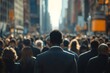 © Imagentive - Diverse Businessman Walking Through Sunlit City Crowd