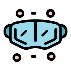 Poster - Virtual reality glasses creating an immersive experience