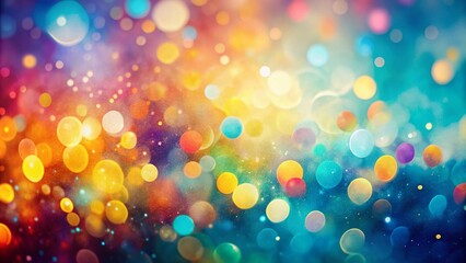 Poster - Stunning Abstract Watercolor Background with Bokeh Effect for Textures, Web Banners, and Creative Design Projects in Vibrant Colors and Soft Blurred Details