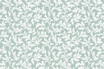 Poster - Toile pattern tapestry. Arts and crafts. Monochrome botanical pattern background. Created with Generative AI technology