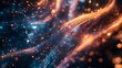 © pjjaruwan - Closeup of fiber optic cables carrying beams of bright, pure light, with a focus on the intricate design of the cables and their energy