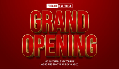 Poster - Editable 3d text style effect - Grand Opening text effect Template