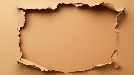 Poster - Paper join us. Torn paper frame revealing a smooth background.