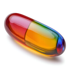 Aufkleber - Colorful capsule with a vibrant rainbow gradient showcasing a unique design and innovative craftsmanship