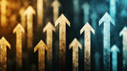Poster - Dynamic Arrows Breaking Through Barriers in a Colorful Chart Representation