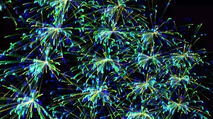 Poster - Abstract illustration on a black background. festival happy new year. colorful fireworks abstract in the evening