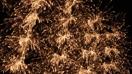 Poster - Fireworks festival happy new year. colorful fireworks abstract in the evening
