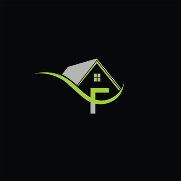 Letter F House Logo Design Template Inspiration, Vector Illustration.