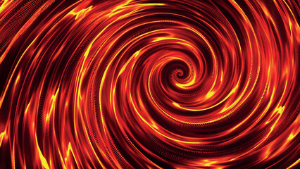 Poster - Abstract dot digital circular particle wave. Spiral portal. Liquid vortex. Whirlpool. Hypnotic background. Bright digital glowing circle. Rotating funnel. Abstract vector illustration.