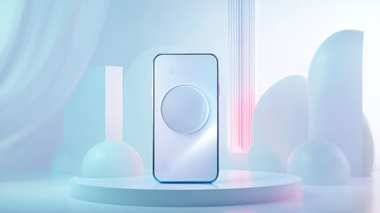  modern smartphone design on white futuristic background
