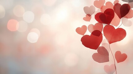 Poster - Attractive postcard without text for Valentine's Day. Concept of the holiday of celebration and love