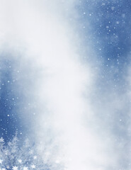 Wall Mural - blue winter background - abstract blue winter background with snow - Generative AI