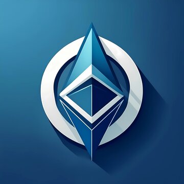 A modern and minimalistic logo design featuring clean geometric shapes, bold typography, and a balanced color palette of blue and white, symbolizing professionalism, trust, and innovation, perfect for