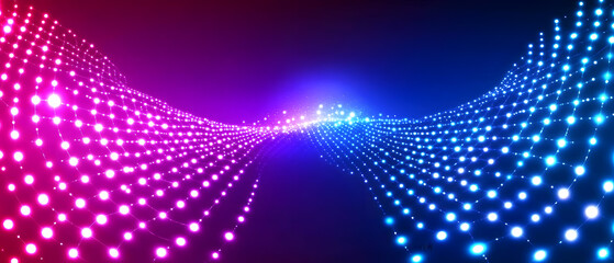 Poster - Dynamic light displays digital space abstract visuals futuristic environment immersive view technology concept