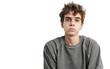 © Ahsan Raza - Person with a Vacant Stare and Sagging Shoulders Isolated on Transparent Background PNG.