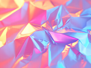 Poster - Vibrant abstract art installation urban gallery digital photography bright colors close-up modern aesthetics for visual impact