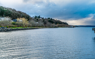 Wall Mural - Cloudy_Ruston_Shoreline