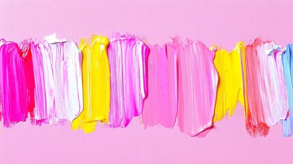 Poster - Vibrant Abstract Expressions, A dynamic display of colorful paint strokes showcasing artistic creativity, perfect for enhancing modern design and backgrounds with lively energy.