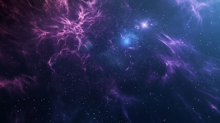 Wall Mural - abstract purple star dust splashes and sparks image. beautiful nebula with glowing stars in space ph