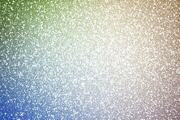Poster - Abstract background with a vibrant gradient of colors transitioning from green to blue, white, and brown with sparkling particles creating a dreamy atmosphere.