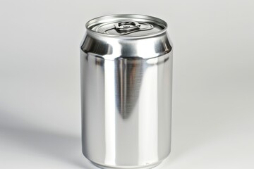 Wall Mural - A single can of soda sitting on a clean and flat white surface