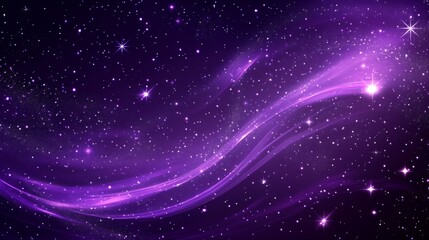 Wall Mural - Purple Cosmic Night Sky Background
