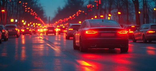 Poster - smart traffic system optimizing stoplight timings for car flow and weather conditions