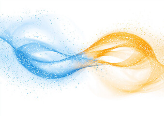 abstract background with blue and yellow waves