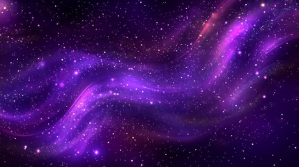 Wall Mural - Purple Nebulae in Deep Space