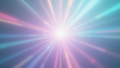 Poster - Futuristic light beams and glowing trails in motion creating a tunnel effect with speed lines