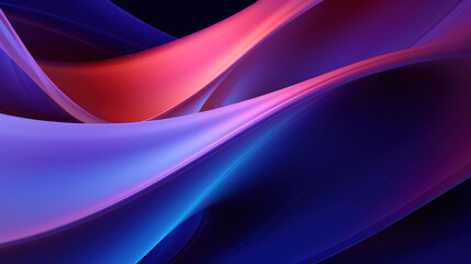 Poster - Vibrant abstract blue and purple waveform with fluid motion and colorful gradients