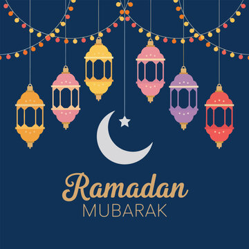 Greeting card for the Muslim holy month of Ramadan