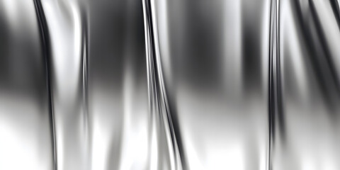 Wall Mural - silver foil background shiny steel gradient template and metallic for chrome border. abstract silver