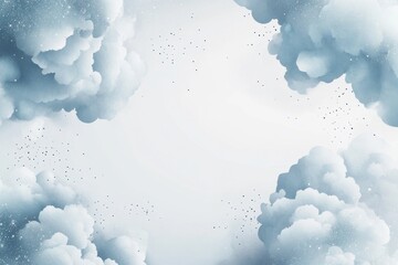 Poster - Soft pastel clouds framed in a dreamy sky, creating a serene and tranquil atmosphere.