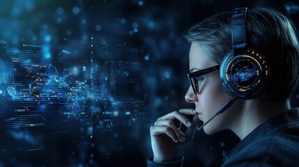 Leinwandbilder - High-tech virtual reality gaming a futuristic environment for enhanced player engagement and immersion