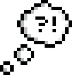Leinwandbilder - A pixelated image of a face with a question mark on it