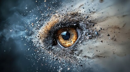 Aufkleber - Vibrant abstracts unique perspectives on eraser motion and dust trails for creative minds