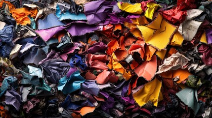 Poster - Creative collage of torn tape art abstract canvas colorful textures studio space close-up view artistic expression