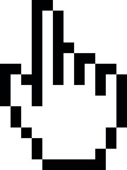 Leinwandbilder - a black and white image of a mouse pointing to the right