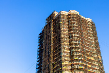 Wall Mural - high-rise apartment building under renovation