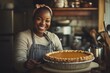 © Maxim Borbut - The African American woman is preparing pumpkin pie for the holidays