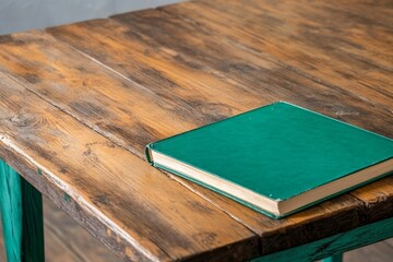 A classroom setting from the early 1900s, with an old textbook open on a wooden desk