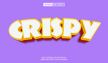 Leinwandbilder - Editable 3d text style effect - Crispy text effect Template