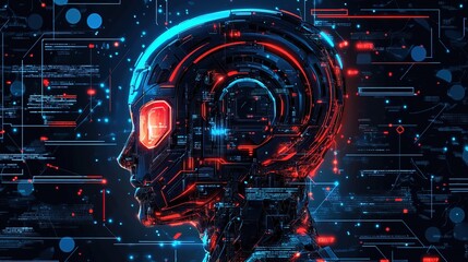 Circuit Man Robotic ai futuristic technology
