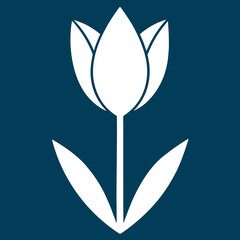 Wall Mural - tulip flower with leaves